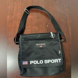 Polo Sport Black Messenger Bag